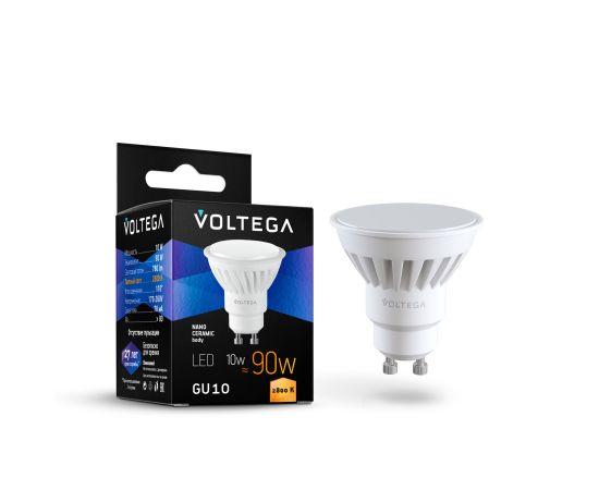 Лампа светодиодная GU10 10W (теплый свет)