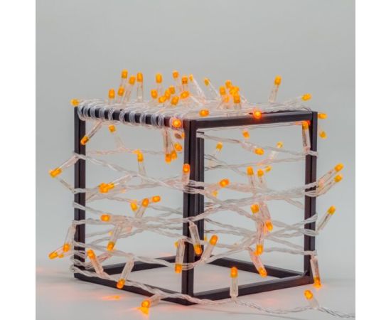 Гирлянда Нить с Колпачком 10м Оранжевая 24В, 100 LED, Провод Прозрачный ПВх, IP65 LTC