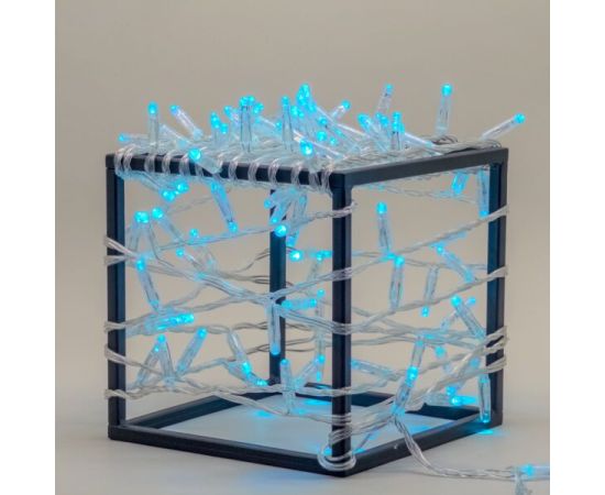 Гирлянда Нить с Колпачком 10м Небесно-Голубая 220В, 100 LED, Провод Прозрачный ПВх, IP65 LTC