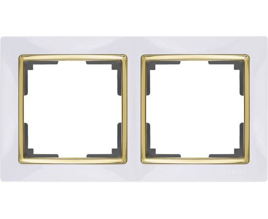 Рамка на 2 поста Snabb WL03-Frame-02-white-GD