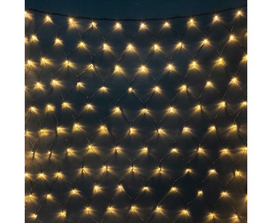 Светодиодная Сеть LTC 2 x 3 м Тепло-Белая 24В, 384 LED, Провод Чёрный ПВХ, IP54