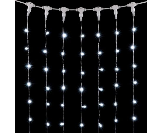 Гирлянда Занавес с Колпачком 1 x 6 м Белый 220В, 600 LED, Провод Прозрачный ПВХ, IP65