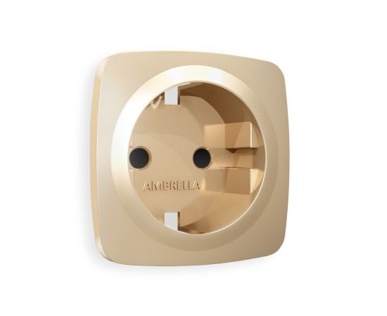 Клавиша для выключателя Ambrella Volt OMEGA для электрической розетки с заземлением со шторками QUANT