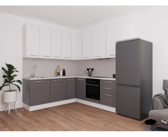 Кухня Стандарт Silver Style, угловая, 4450-4650 мм
