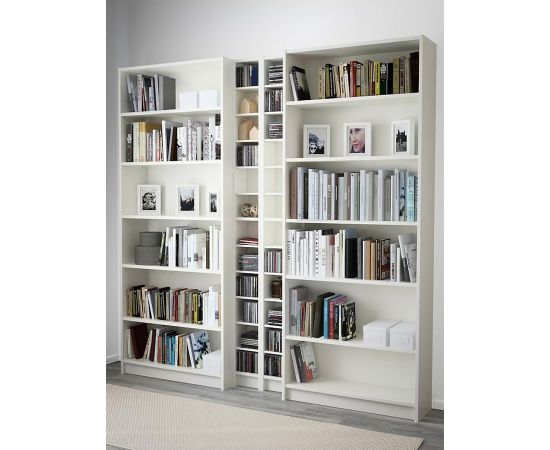 Шкаф-стеллаж Билли 1 IKEA Белый Фасадный 0101