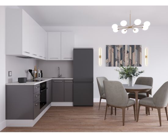 Кухня Стандарт Silver Style, угловая, 3450-3650 мм