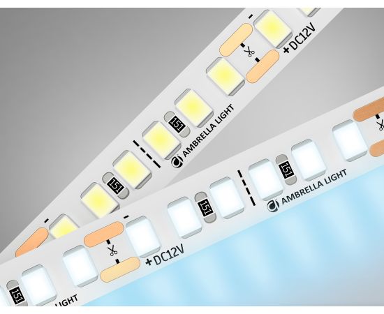 Светодиодная лента GS1313 2835 180Led /14.4W m/ 12V IP20 6500K 5m (2 конт.) Ambrella Light GS ILLUMINATION