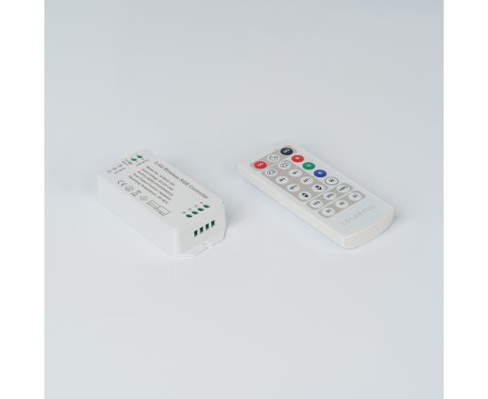 Контроллер RGB, 2.4G с пультом, 21 кноп., DC12/24V, 16A SWG