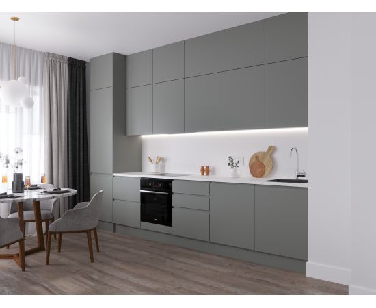 Кухня Комфорт Grey, прямая, 2950-3150 мм