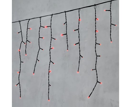 Световая Бахрома 240 led, 4,9х0,5m, красный