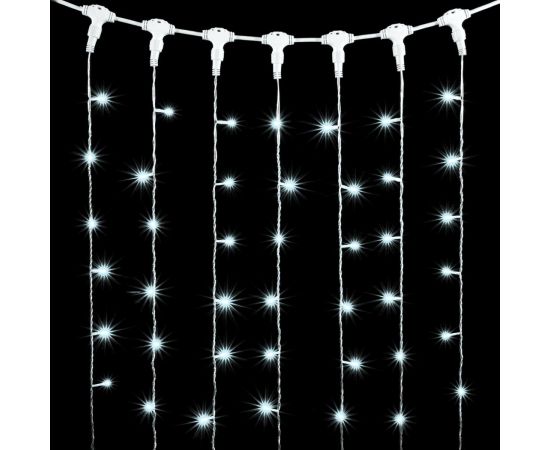 Гирлянда Занавес 2 x 2 м Белый 220В, 400 LED, Провод Прозрачный ПВХ, IP54