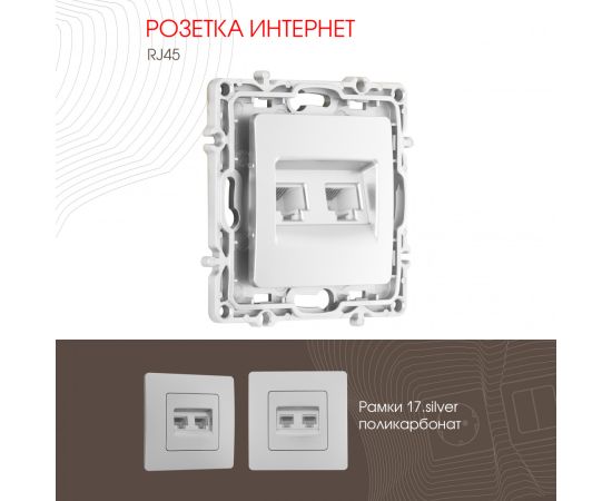 Розетка RJ45 х 2 Arte Milano