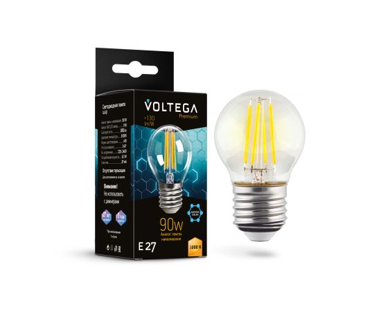 Светодиодная лампа Voltega Crystal Graphene Globe 9W 3000K E27