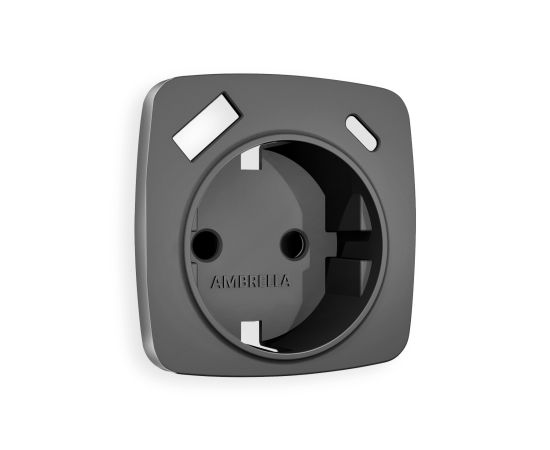 Клавиша для выключателя Ambrella Volt OMEGA для электрической розетки с заземлением со шторками 2USB A+C QUANT
