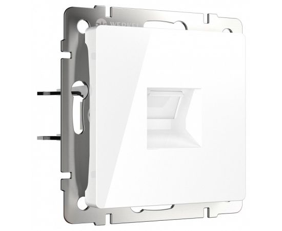 Розетка Ethernet RJ-45 и со шторками, без рамки Werkel белый W5120101