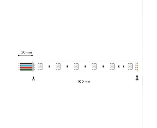 Светодиодная лента 5M, SMD5050, 12W/m, RGB, IP20 Favourite