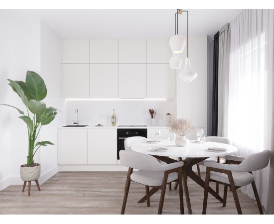 Кухня Комфорт Bianco, прямая, 2200-2400 мм