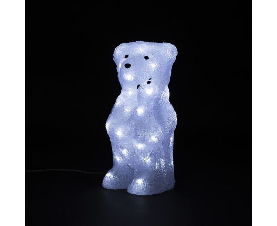 Светодиодный Мишка с Медвежонком 30см Белый 24В, 40 LED, IP54