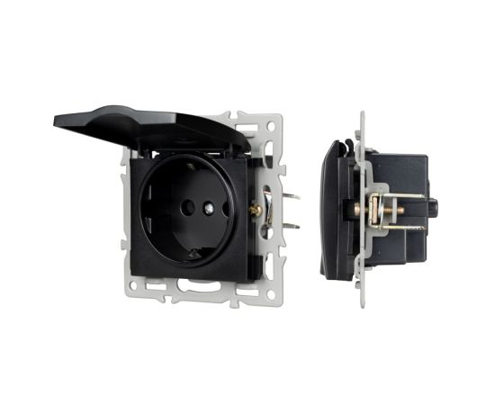 Розетка одинарная с крышкой Arlight SCT-MCP-PL
