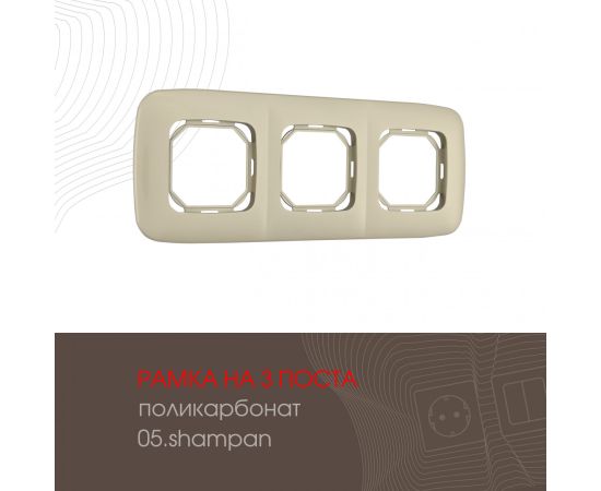 Рамка из поликарбоната на 3 поста Arte Milano