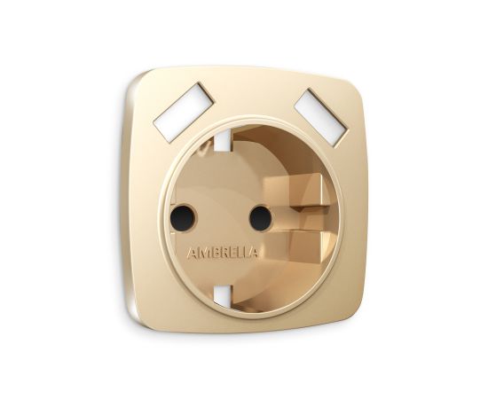Клавиша для выключателя Ambrella Volt OMEGA для электрической розетки с заземлением со шторками 2USB A+A QUANT