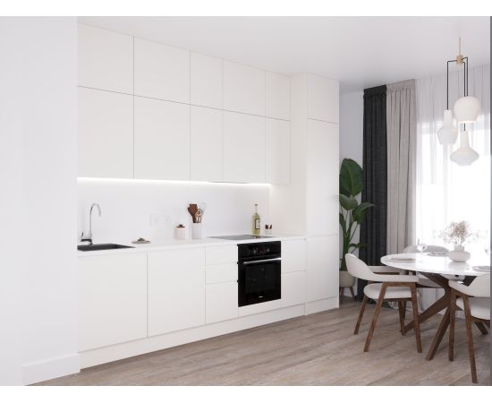Кухня Комфорт Bianco, прямая, 2450-2650 мм