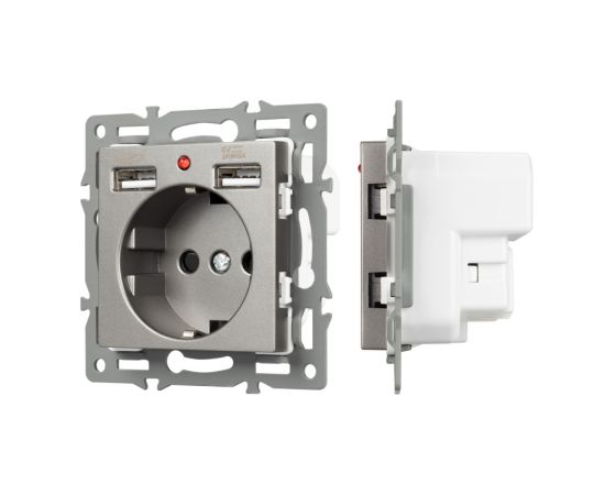 Розетка одинарная с USB Arlight SCT-MUAA-PL