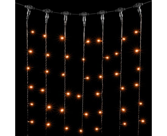 Гирлянда Занавес 2 x 2 м Желтый 220В, 400 LED, Провод Черный ПВХ, IP54