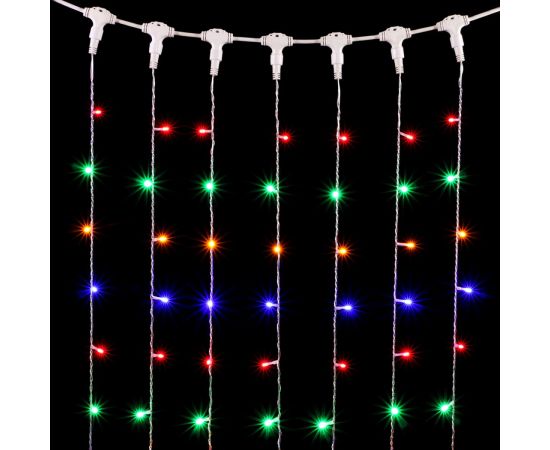 Гирлянда Занавес 2 x 2 м Разноцветный 220В, 400 LED, Провод Прозрачный ПВХ, IP54