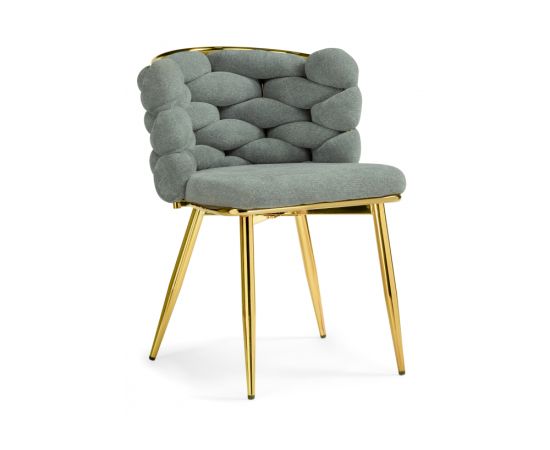 Стул на металлокаркасе Rendi light gray / gold