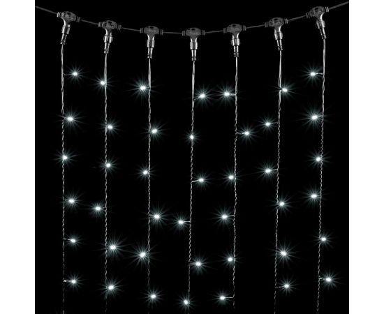 Гирлянда Занавес 1 x 9 м Белый 220В, 900 LED, Провод Черный ПВХ, IP54