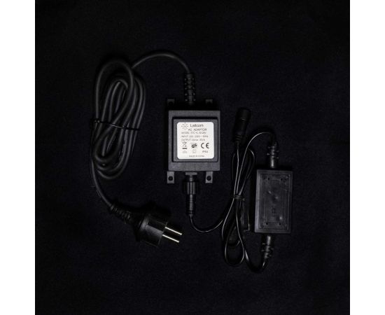 Трансформатор 30W с Выпрямителем для Нитей 24В, до 600 LED, Провод Черный Каучук, IP65
