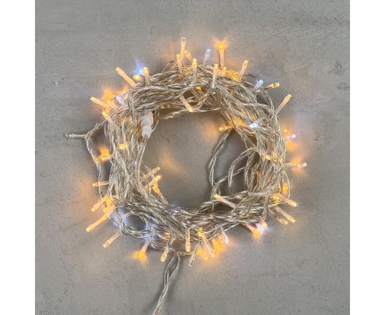 Гирлянда LTC Нить 10м Экстра Тепло-Белая с Мерцанием Белого Диода 24В, 100 LED