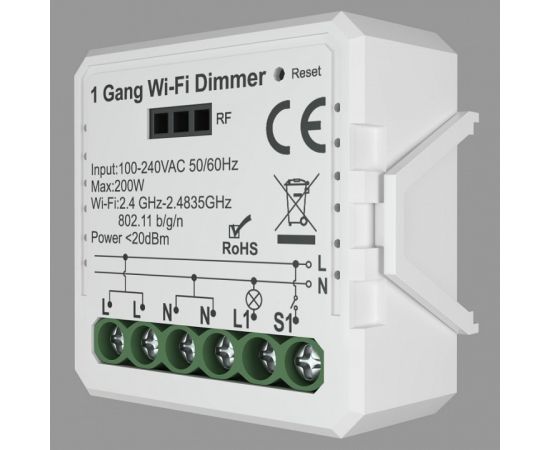 Контроллер-диммер Wi-Fi для смартфонов и планшетов Denkirs Relay RL1003-DM