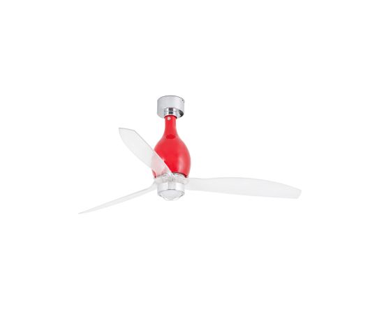 Потолочный вентилятор MINI ETERFAN Ш1280MM блестящий красный/прозрачный 17W 3000K