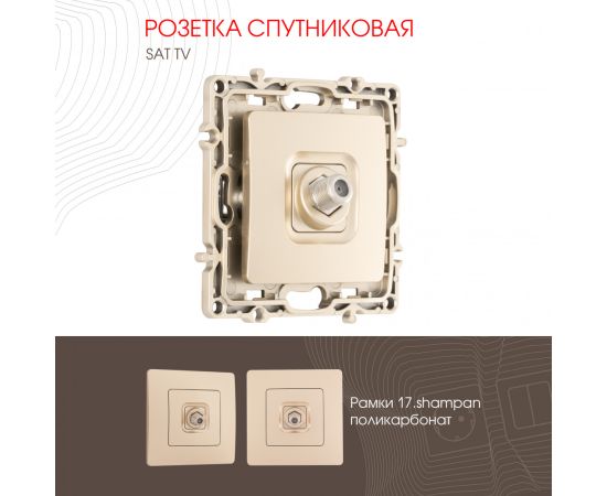 Розетка спутниковая SAT TV Arte Milano