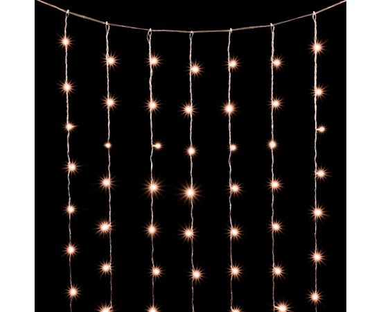 Гирлянда LTC Занавес Облегченный 2 x 3 м Экстра Тепло-Белый 220В, 600 LED