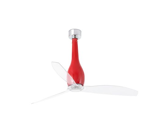 Потолочный вентилятор ETERFAN Ш1280 MM Блестящий красный/прозрачный PALAS
