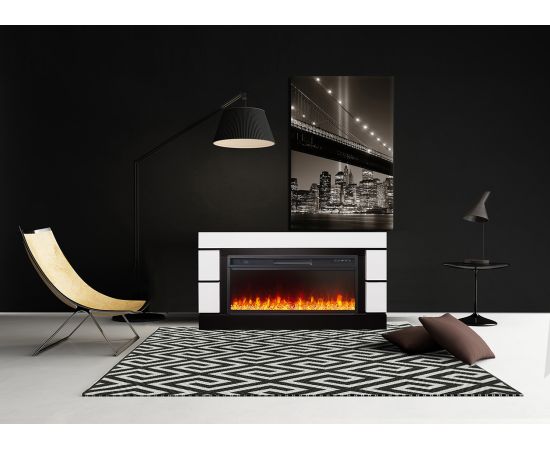 Портал Royal Flame Modern 60 SFT (Разборный) - Белый с черным