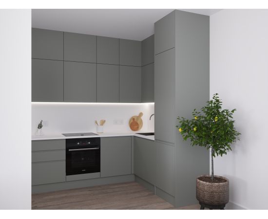 Кухня Комфорт Grey, угловая, 3700-3900 мм