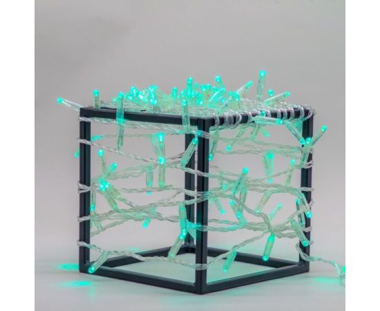 Гирлянда Нить с Колпачком 10м Аква 220В, 100 LED, Провод Прозрачный ПВх, IP65 LTC