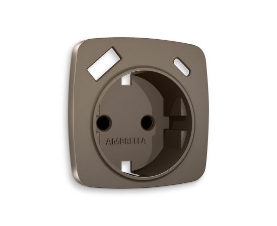 Клавиша для выключателя Ambrella Volt OMEGA для электрической розетки с заземлением со шторками 2USB A+C QUANT