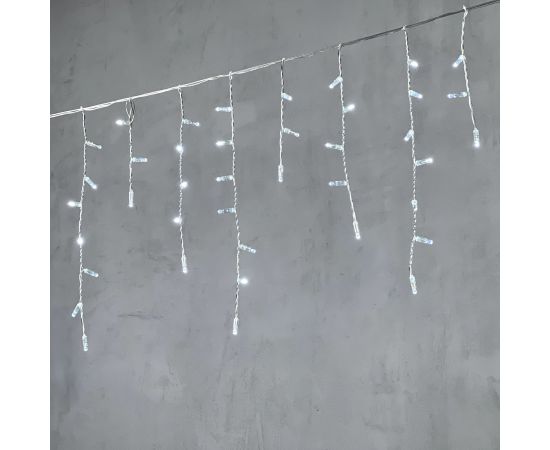 Гирлянда Бахрома с Колпачком 3,1 x 0,5 м Белая 220В, 120 LED, Провод Прозрачный ПВХ, IP65