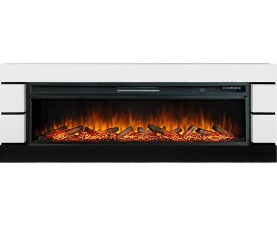 Каминокомплект Modern 60 SFT (Разборный) - Белый с черным с очагом Vision 60 LOG LED