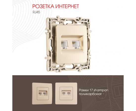 Розетка RJ45 х 2 Arte Milano