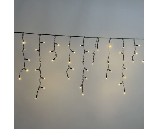 Гирлянда бахрома 3,1 x 0,5 м Тепло-белая 220В, 120 LED, Провод черный Каучук 2,3мм, IP65 LTC