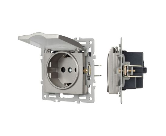 Розетка одинарная с крышкой Arlight SCT-MCP-PL