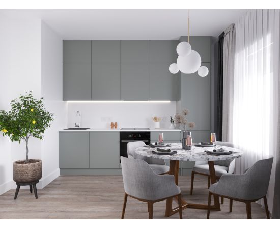 Кухня Комфорт Grey, прямая, 2200-2400 мм